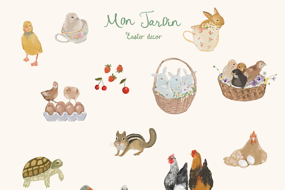 Spring Watercolor Illustrations, a Decorative Illustration by whiteheartdesign (Photo 27 of 30)