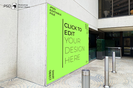 Billboard Entrance Wall Mockup