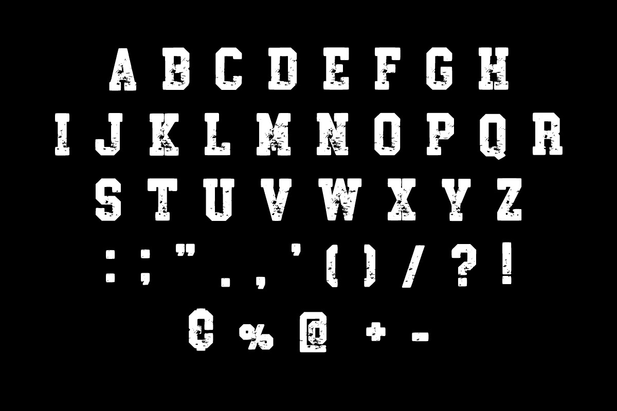 Varsity Chalk, a Slab Serif Font by Fourteen Letter (Photo 4 of 6)