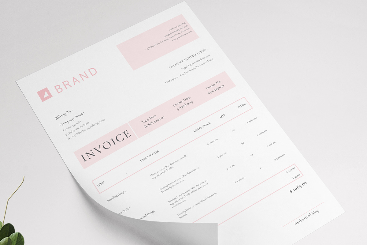 Invoice Templates, a Stationery Template by CreativeZoom (Photo 2 of 4)
