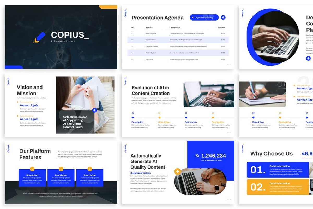 Copius - Copywriter Keynote Template, a Presentation Template by ...