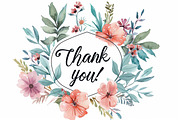 Thank You Card Set - Watercolor, an Illustration by hafijul (Thumbnail 9 of 13)