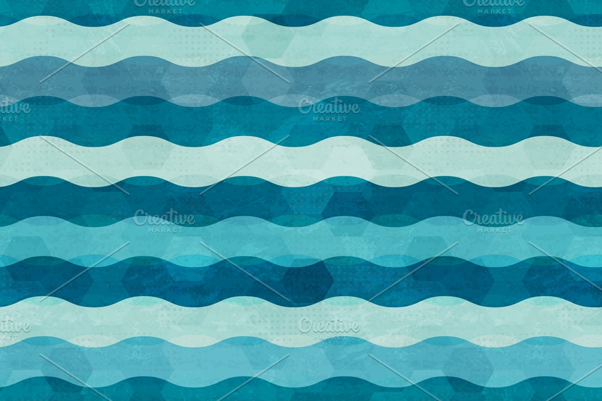 Water vector patterns pack, a Pattern Graphic by Gudiny