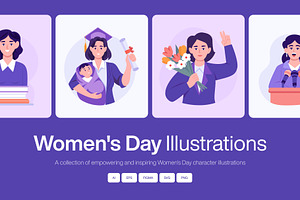 Women's Day Illustration Art Set, a Person Illustration by Creative Stall
