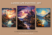 Landscape Painting Art 02. Wall Art., a Decorative Illustration by KENO Mascots (Thumbnail 2 of 8)