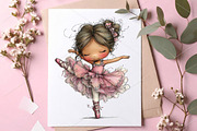 Whimsical Pink Ballerina Girl PNG, a Seasonal Illustration by Canvas Craft (Thumbnail 7 of 7)