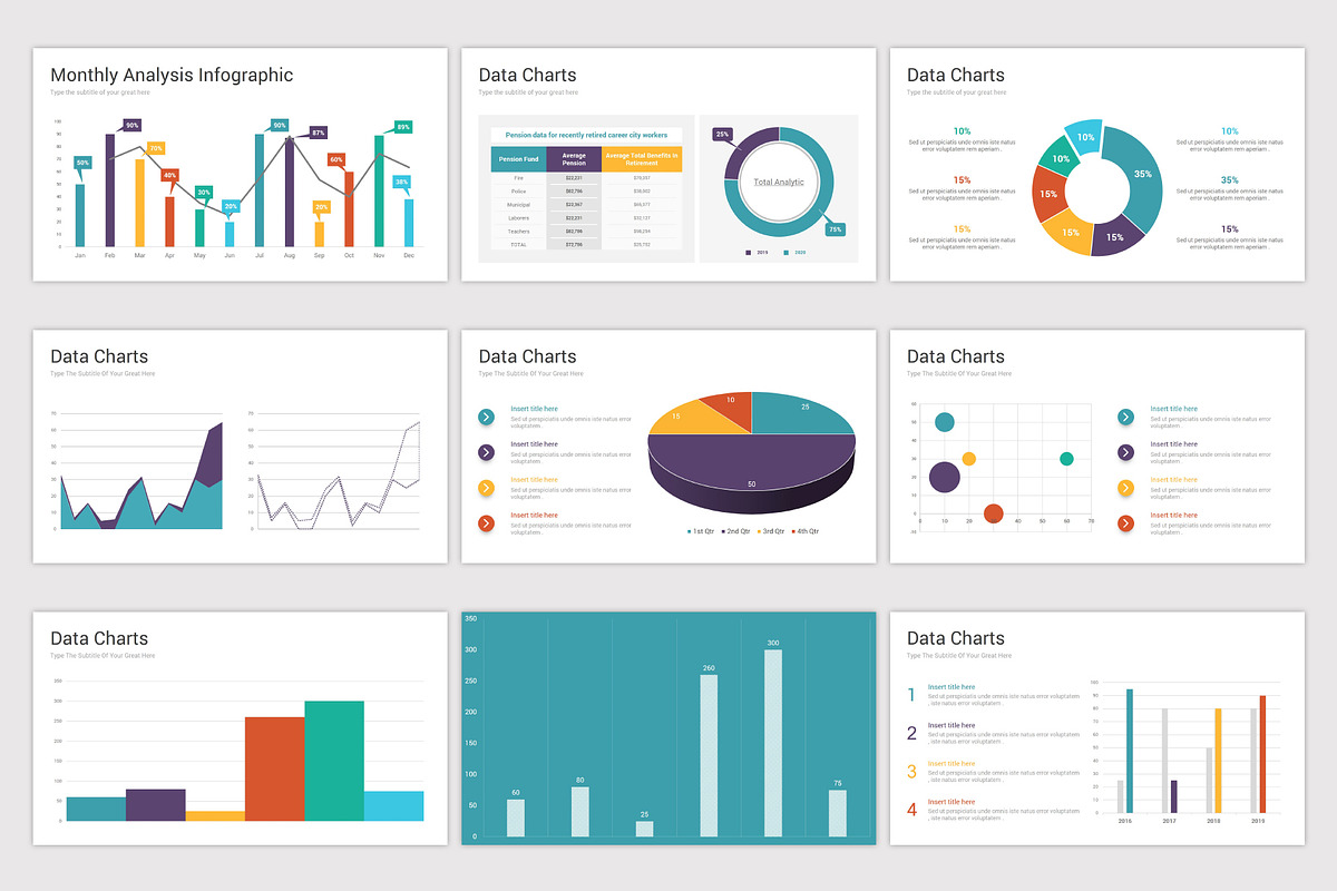 Data Charts PowerPoint Template, a Marketing Template by SlideOne (Photo 9 of 10)