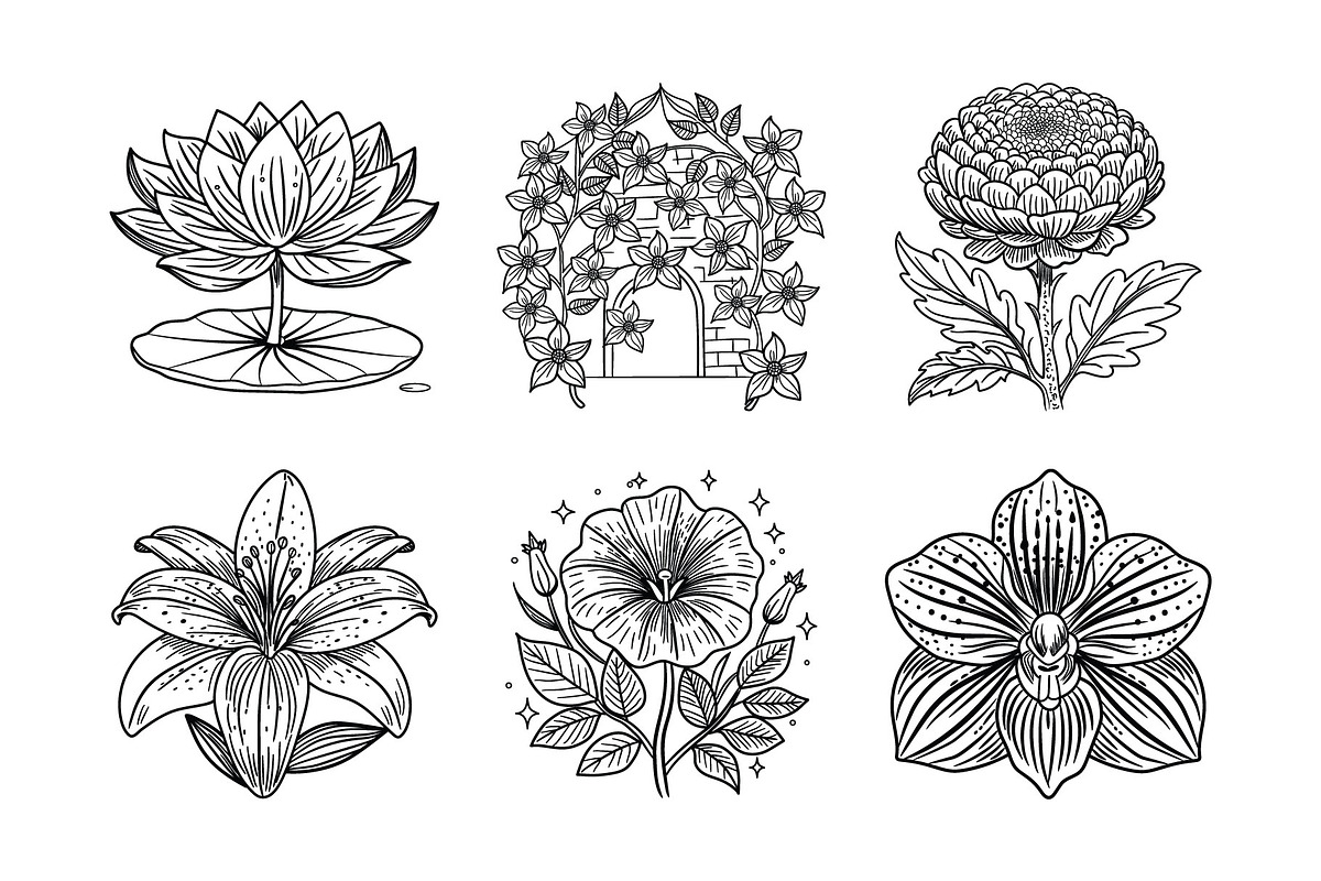 Elegant Plants and Flowers, an Icon by Vector Portal (Photo 3 of 4)