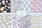 Seamless Paisley Patterns Vector, a Pattern Graphic by Studio Indigo (Thumbnail 1 of 9)