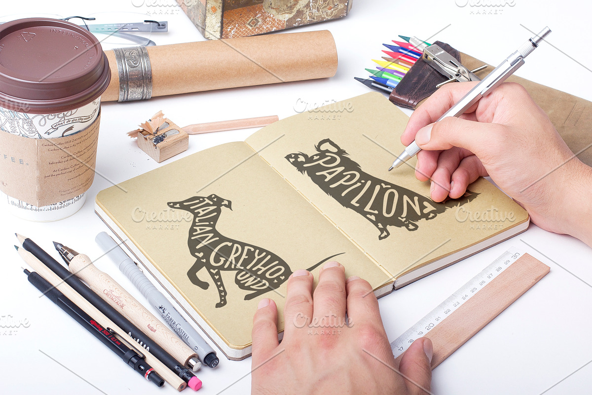 Companion and Toy Dogs Silhouettes, an Animal Illustration by pet design shop (Photo 13 of 15)