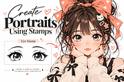 Anime & Manga Eyes Procreate Stamps, a Brush Add-On by sundrameda (Thumbnail 9 of 12)