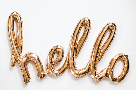HELLO Styled Stock Balloon Letters