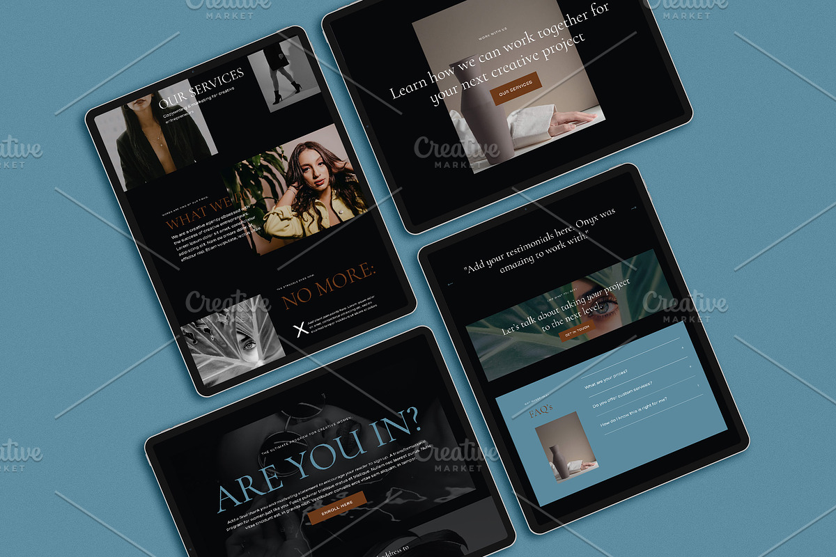 Onyx Squarespace Website Template, a Squarespace Template by The Humanista Co. (Photo 4 of 19)