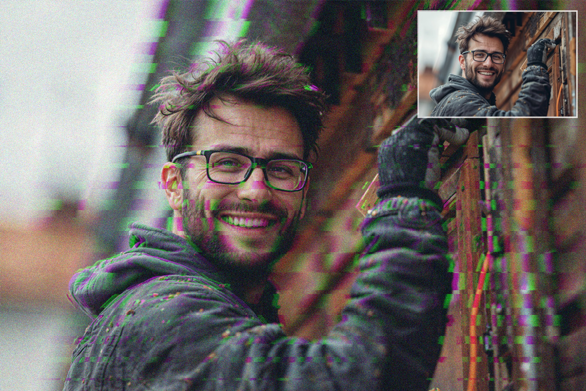 Glitch Photoshop Action, an Action Add-On by Vatdesign (Photo 4 of 4)