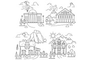 Nature line icon landscapes, an Object Graphic by IvanFet (Thumbnail 2 of 2)