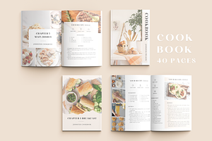 Cook Book Template CANVA, a Magazine Template by ShopRShop