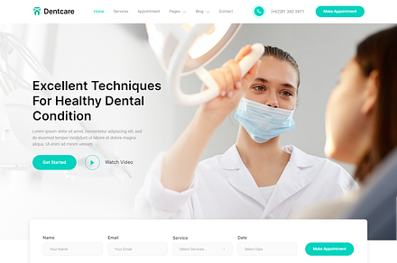 Dentist & Dental Clinic Elementor