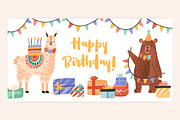 Happy Birthday cards with animals, an Animal Illustration by Good Studio (Thumbnail 3 of 5)