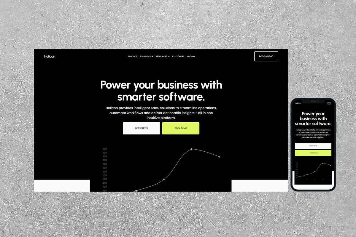 Helicon SaaS - Squarespace Template, a Squarespace Template by Gem Media (Photo 4 of 5)