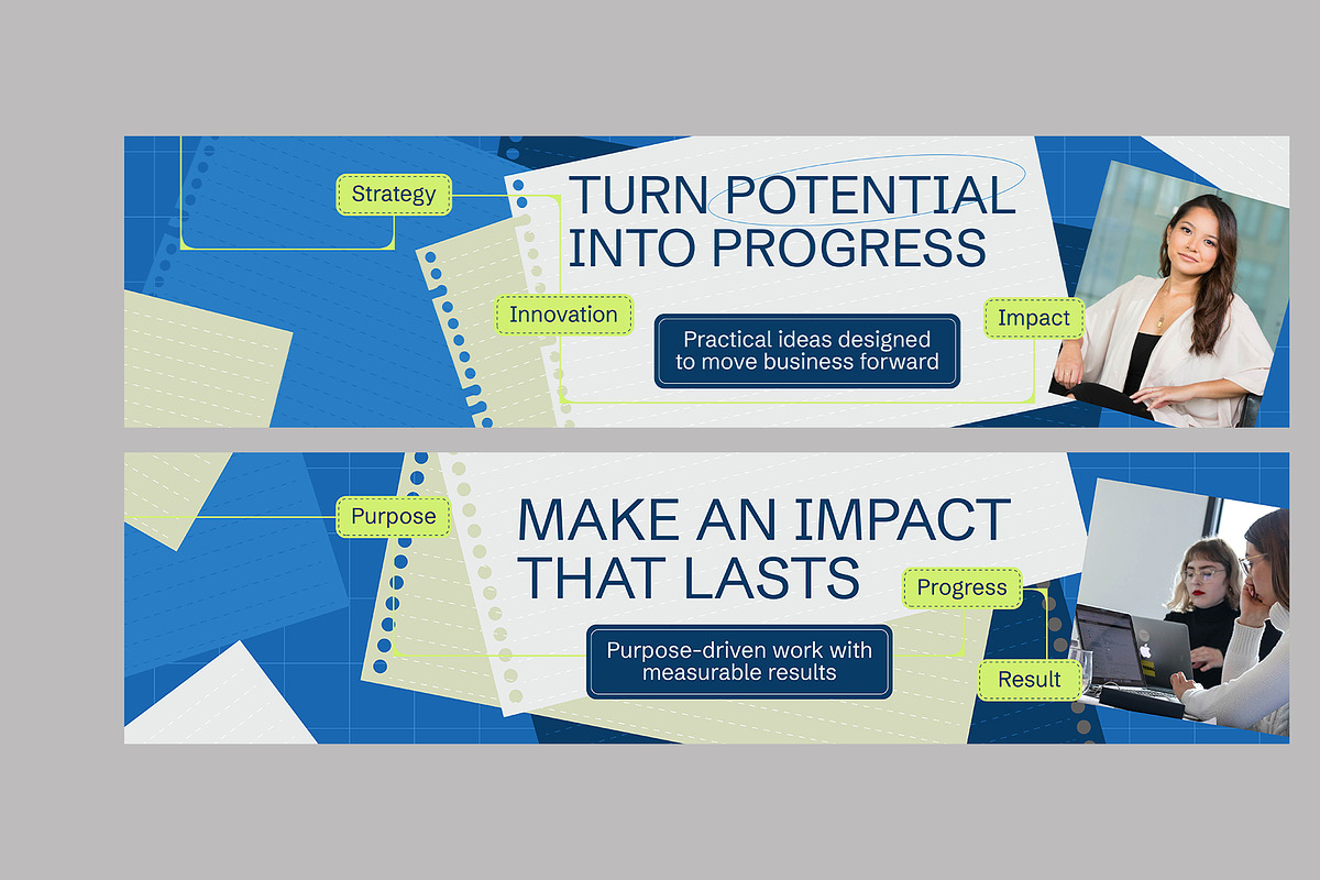 Paper Theme Linkedin Banner, a Social Media Template by Neermana (Photo 4 of 4)