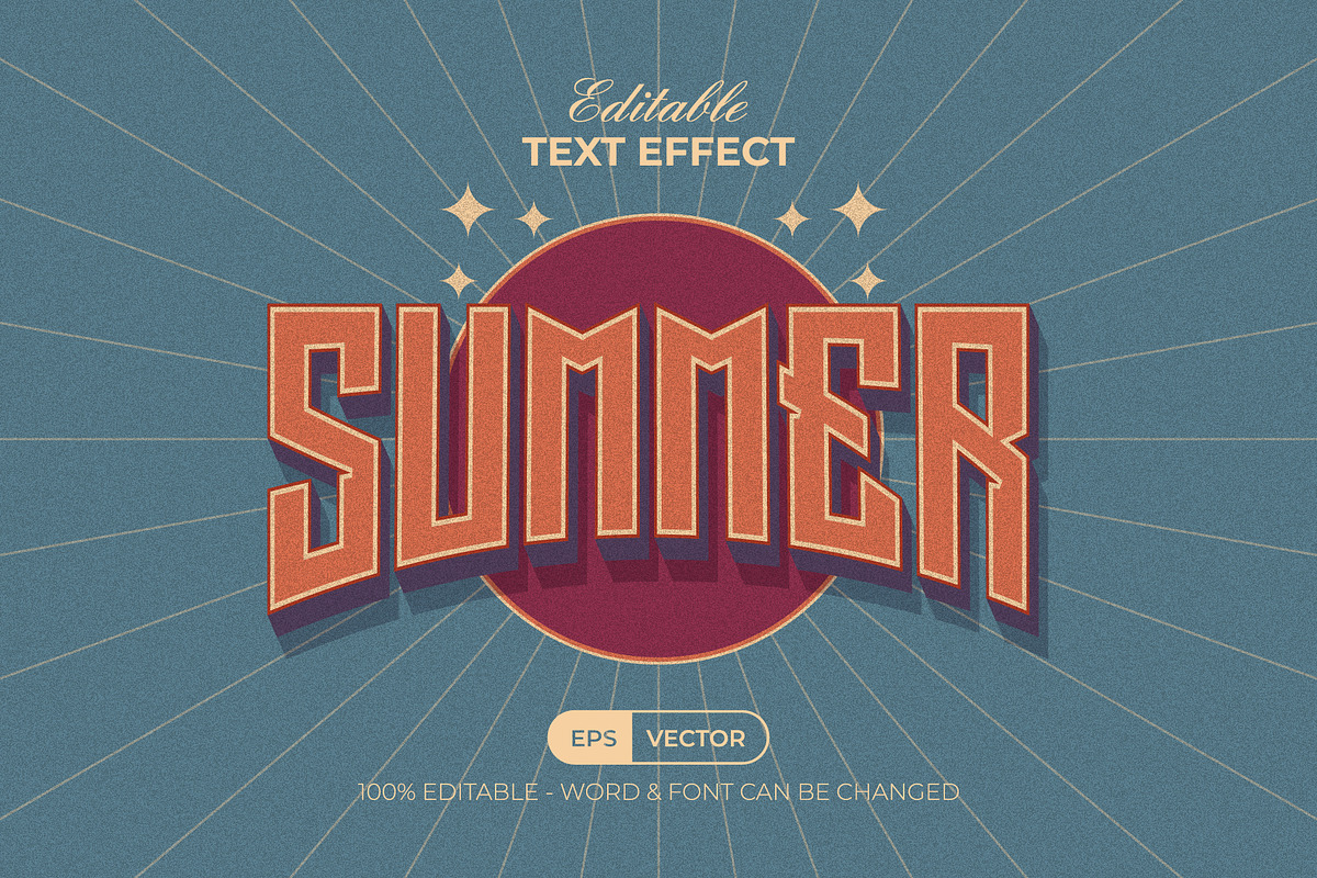 Summer Text Effect Vintage Style, a Layer Style Add-On by Mockmenot (Photo 1 of 2)