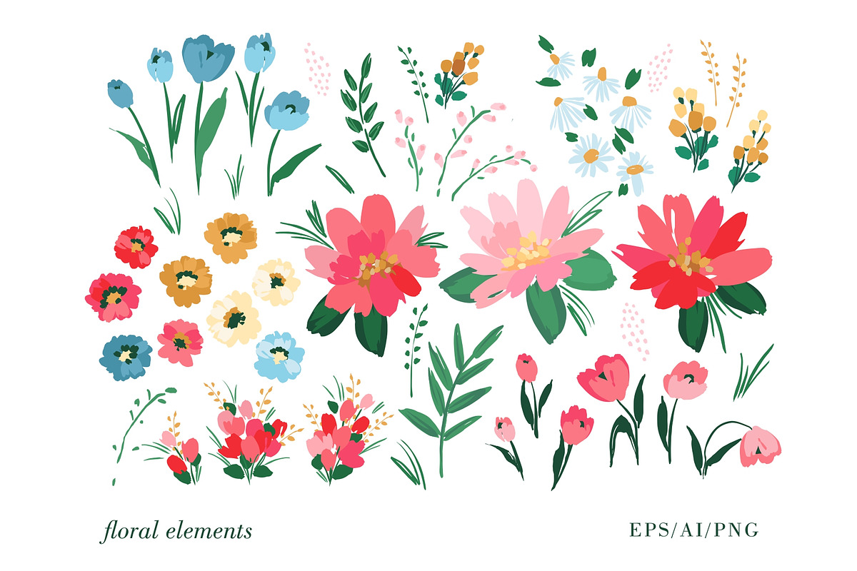 Floral Patterns & Borders, a Pattern Graphic by Nadia Grapes (Photo 7 of 8)