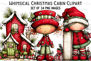 Whimsical Christmas Cabin Clipart, an Illustration by Craft Nest (Thumbnail 1 of 8)