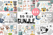 Big Kids Bundle Graphic & Patterns, an Animal Illustration by Nursery Art (Thumbnail 1 of 18)