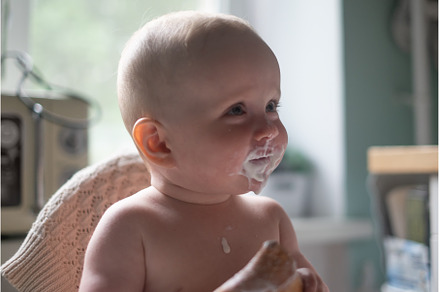 caucasian happy baby boy eating, a Person Photo by Koldunova