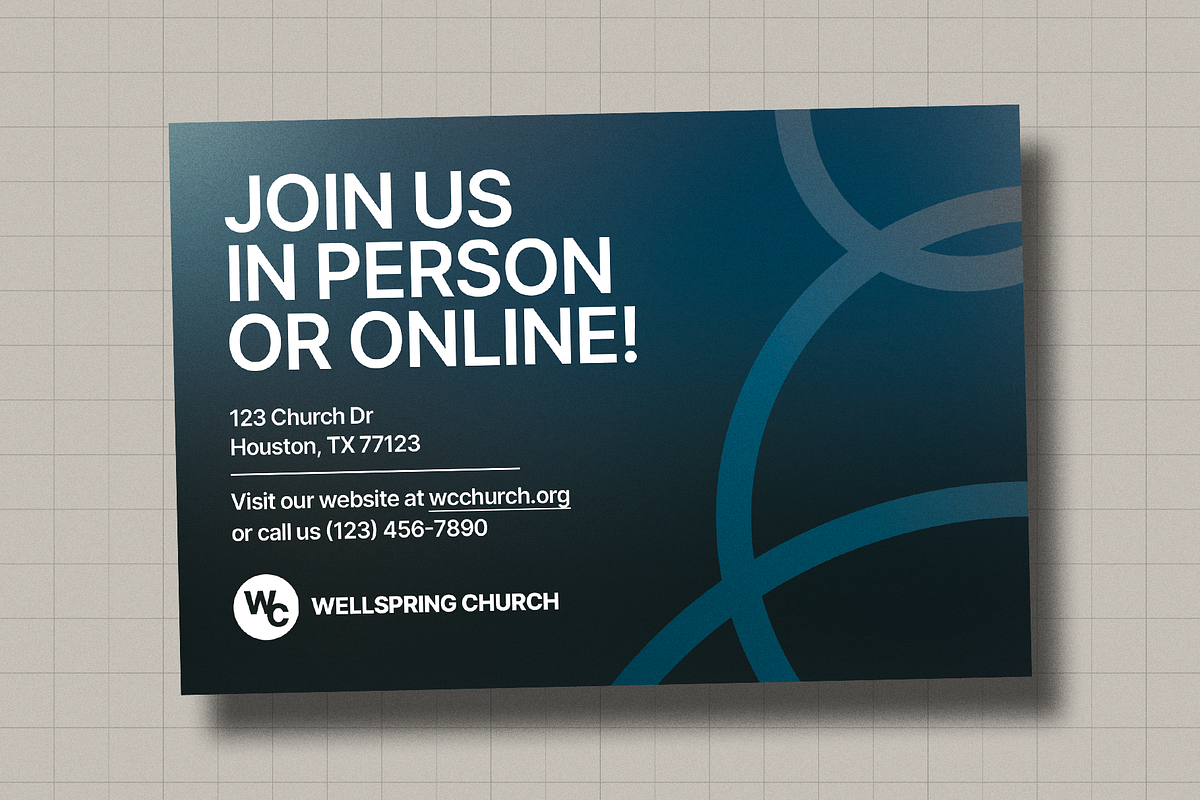 Modern Church Invite Card preview 4