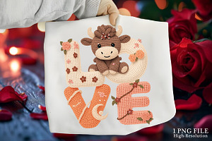 Highland Cow Valentines Day PNG, an Illustration by Canvas Craft