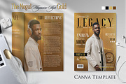 Gold Magazine Canva Funeral Program, a Brochure Template by Nate Bartlett Design (Thumbnail 4 of 8)