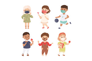 New Normal Lifestyle with Happy Boy, a Person Illustration by TopVectors