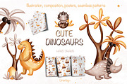 Cute dinosaur - kids collection, an Animal Illustration by Linerisyart (Thumbnail 1 of 15)