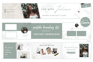 Youtube Branding Kit Canva, a Social Media Template by Studio Eburnean