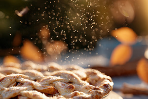 Autumn apple pie with sugar sprinkle, a Food & Drink Photo by AlyaAnd