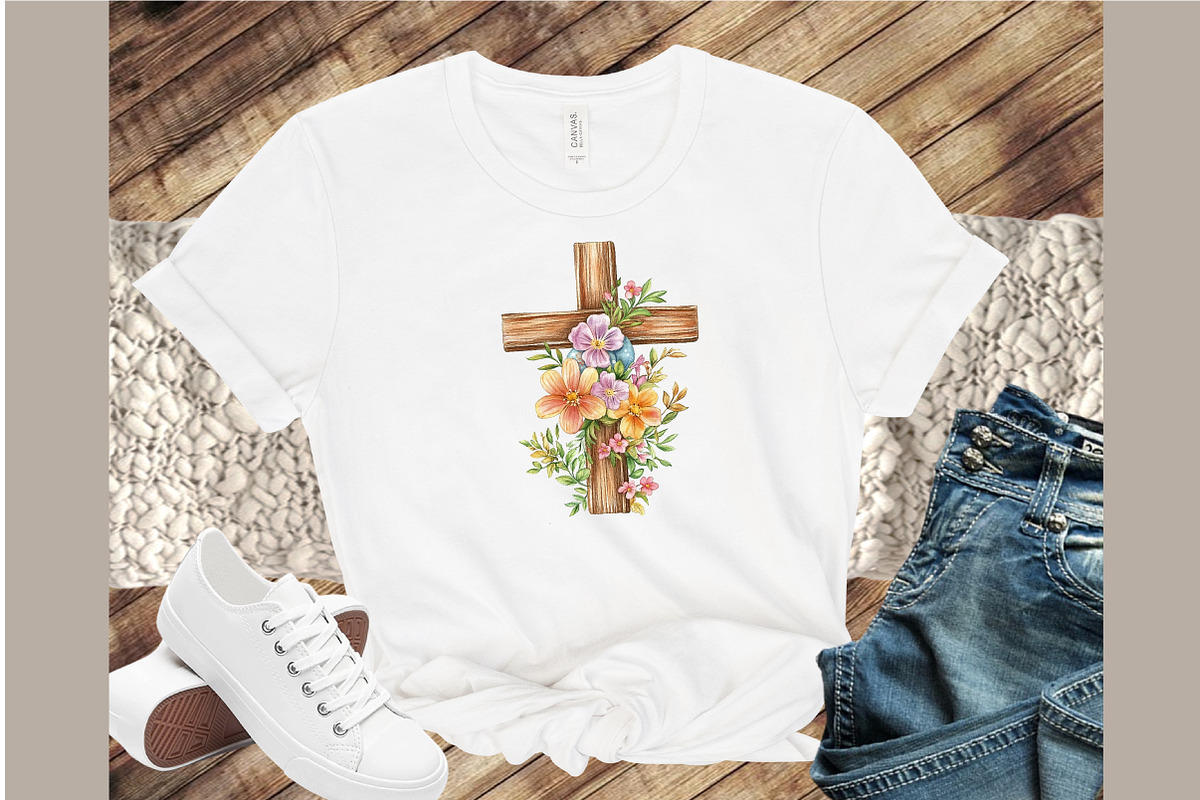 Watercolor Easter Floral Crosses, an Illustration by Sublimation Artist (Photo 4 of 6)