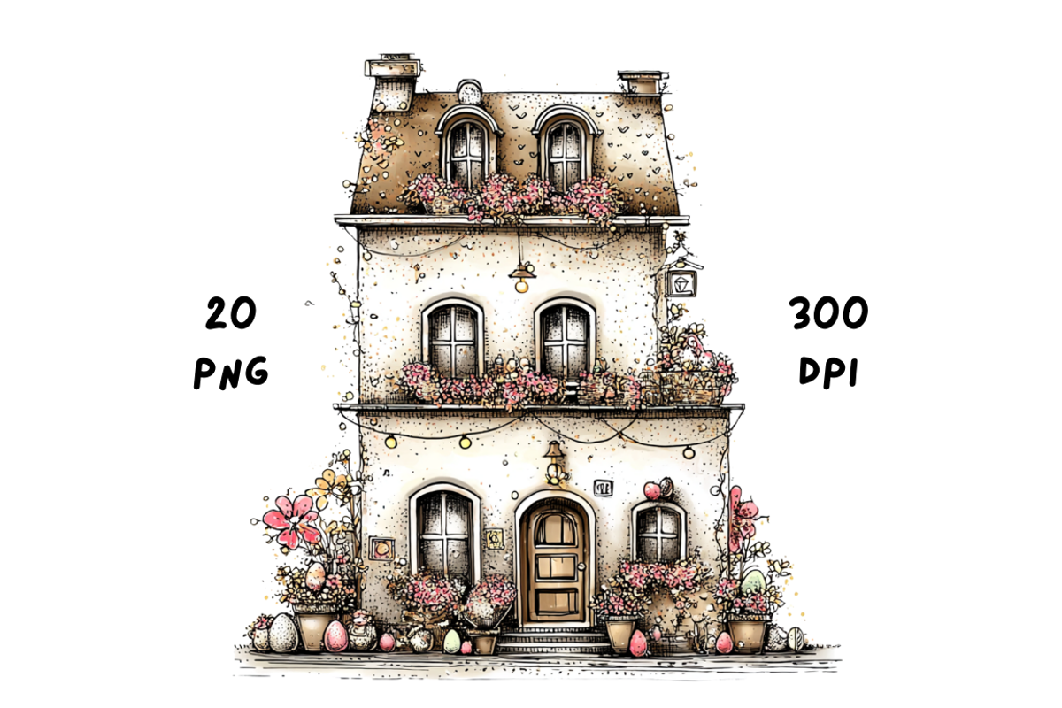Whimsical Floral Spring House, a Seasonal Illustration by GiraffeCreative (Photo 7 of 20)