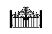 Ornate Wrought Iron Gate Vector Bund, an Illustration by Designs_River (Thumbnail 37 of 47)