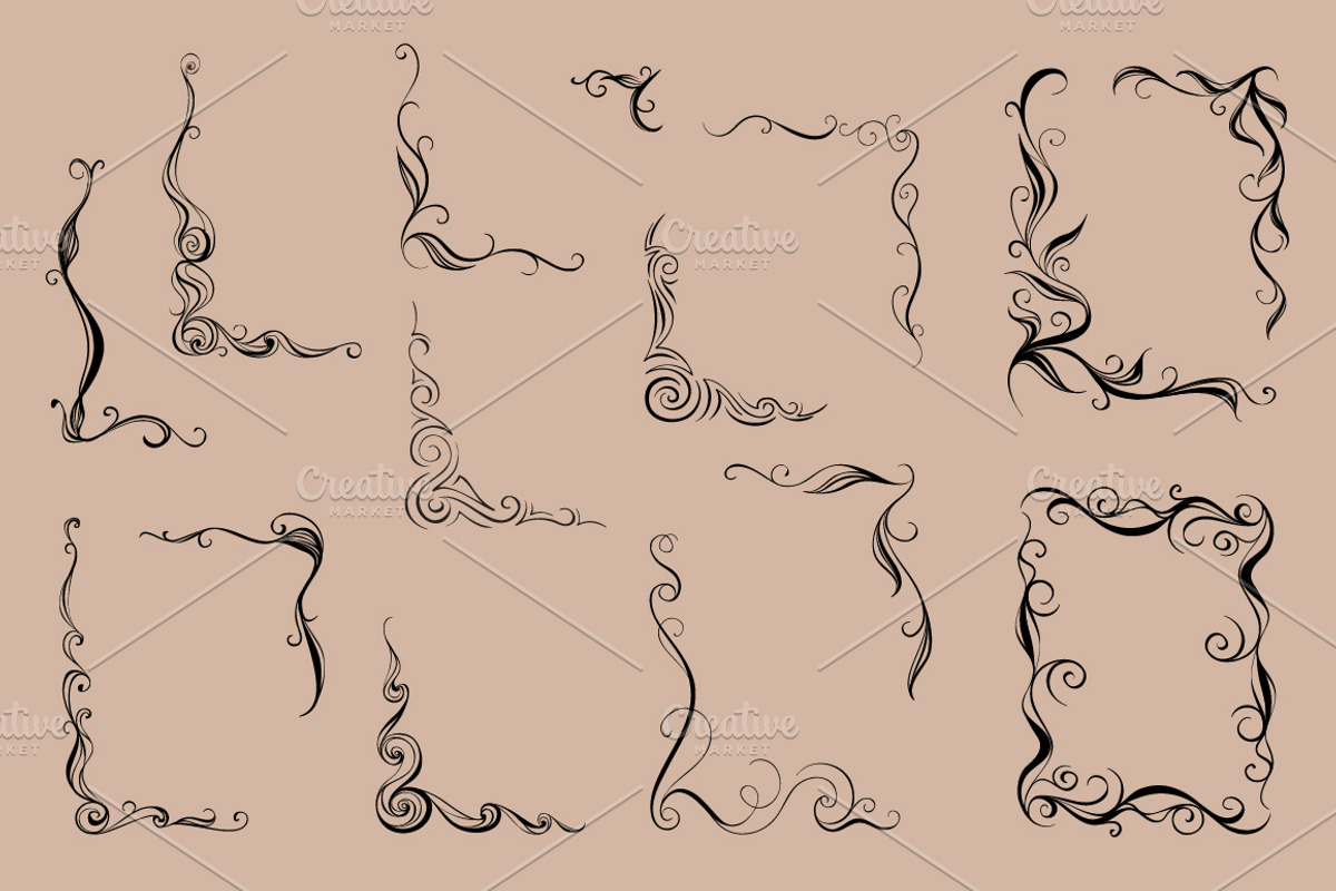 Vector frame and corners preview 3