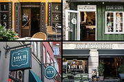 15 Facades and StoreFronts MockUps, a Product Mockup by Free-PSD-Templates (Thumbnail 6 of 7)