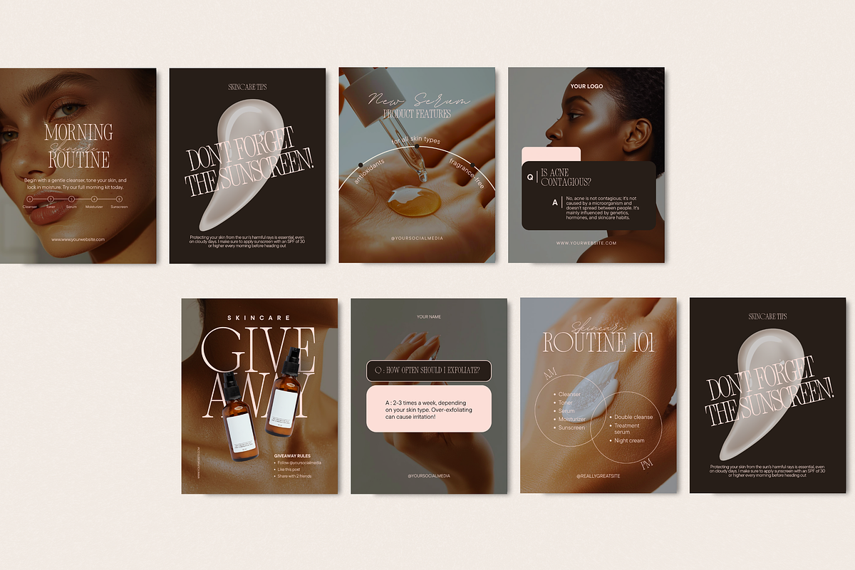 Beauty & Skincare Instagram Template preview 4