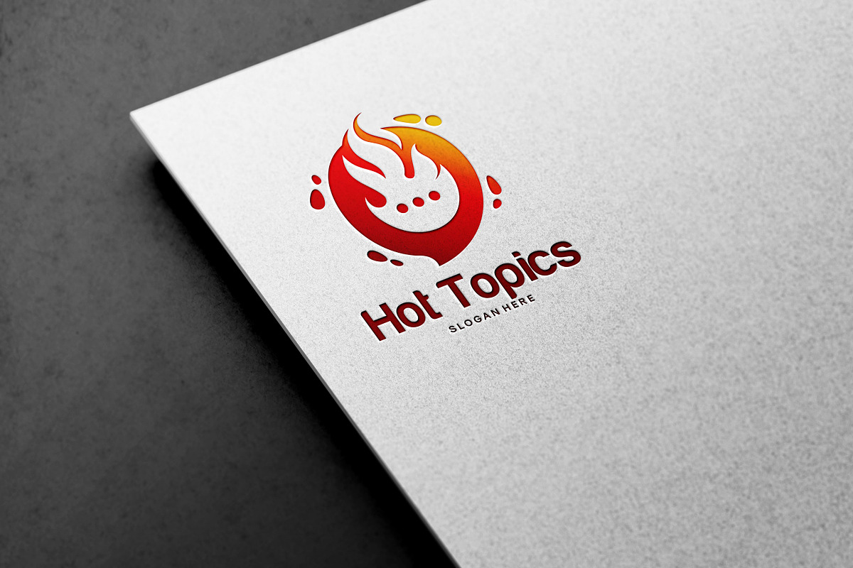 Elegant Hot Topics Logo template, a Branding & Logo Template by Lucky ...