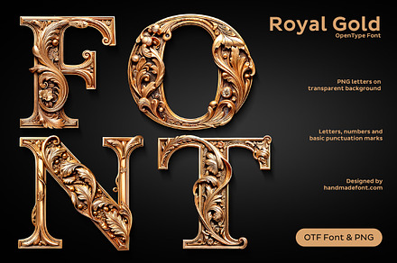 Royal Gold Font, a Serif Font by Handmadefont