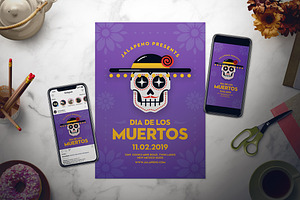 Dia De Los Muertos Flyer Set, a Flyer Template by The Good Store