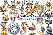 Halloween Skeleton Animal Clipart, an Illustration by Rose Art (Thumbnail 1 of 3)