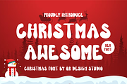 Christmas Awesome, a Handwritten Font by QR Design Studio (Thumbnail 1 of 6)