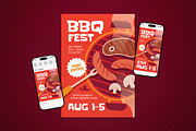 BBQ Festival Event Flyer Set, a Flyer Template by The Good Store (Thumbnail 1 of 2)