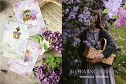 BLOOMING SEASON watercolor clipart, a Seasonal Illustration by long summer (Thumbnail 6 of 15)