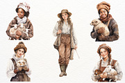 Winter Farm Clipart Bundle PNG, a Decorative Illustration by Maysa Art (Thumbnail 2 of 7)